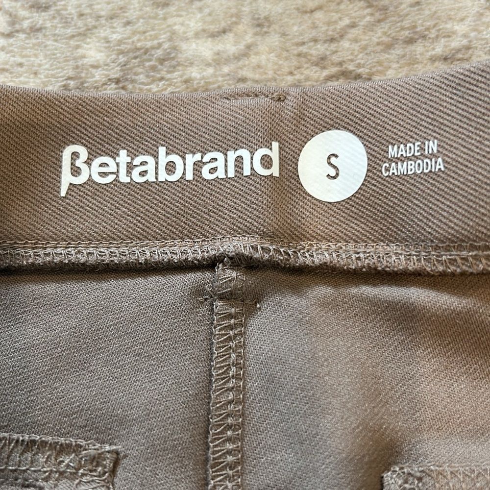 Betabrand Taupe Pants stretchy size small looks new - Picture 3 of 8
